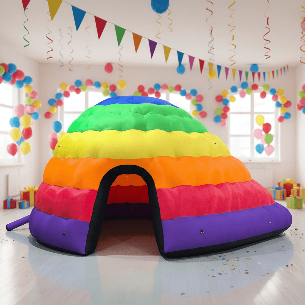 Giant Rainbow Inflatable Dome Tent for Events and Promotions