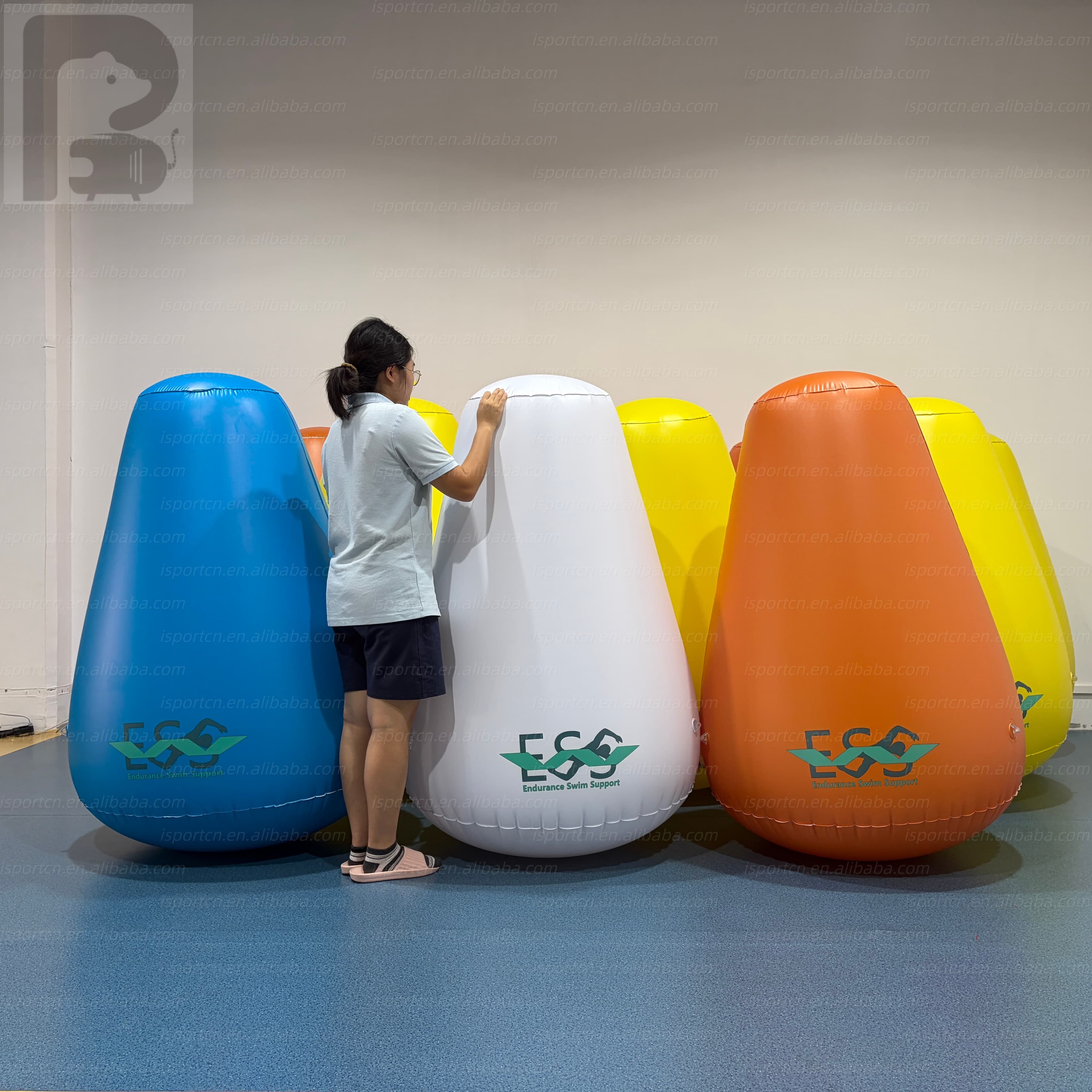 Custom Teardrop Swim Buoy – Full-Color PVC Marker for Open Water Racing