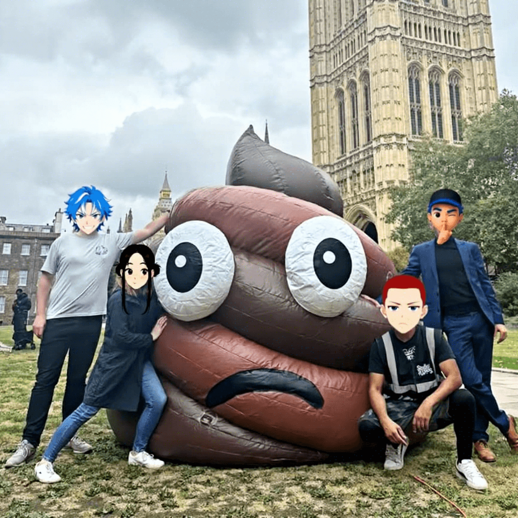 Interactive Inflatable Poop Photo Prop for Awareness Campaigns