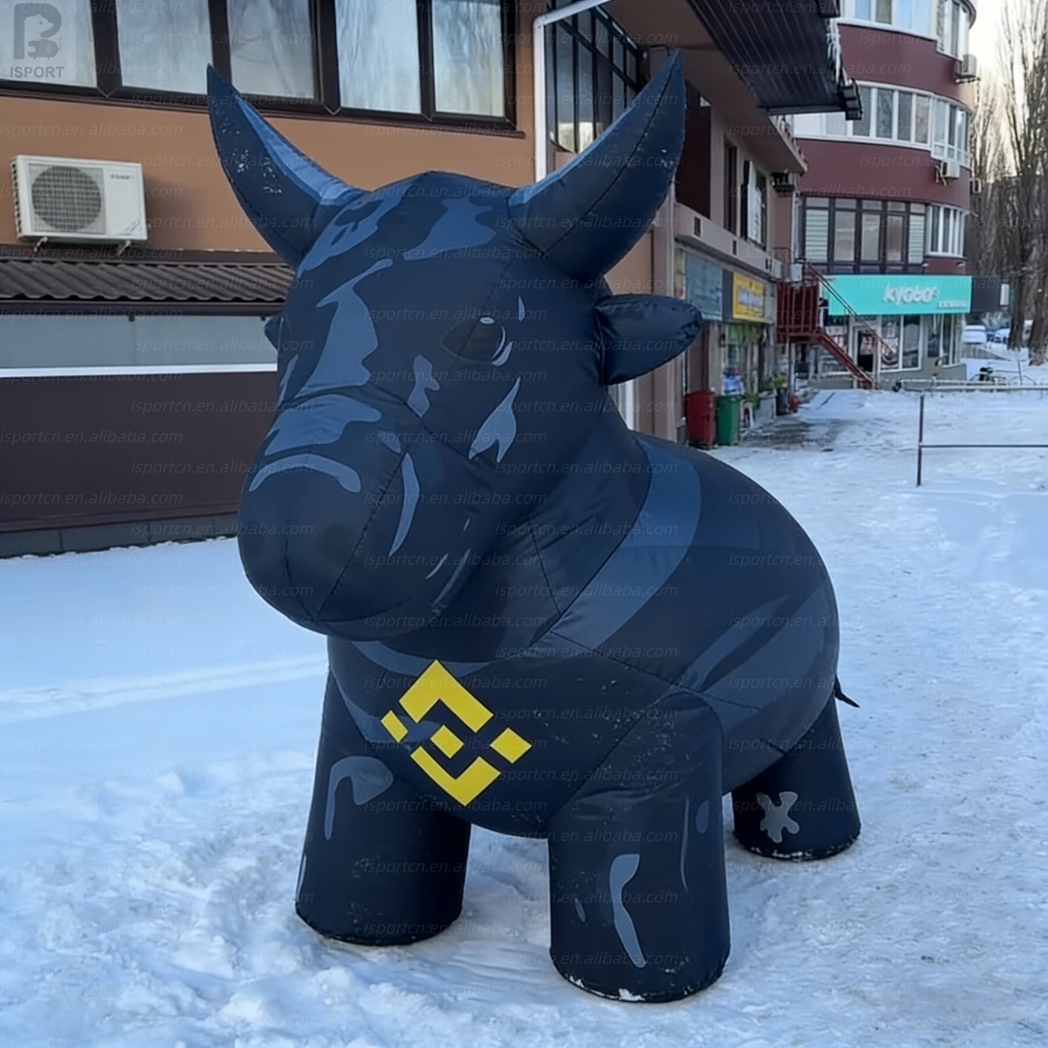 Giant Inflatable Bull Sculpture with Custom Logo