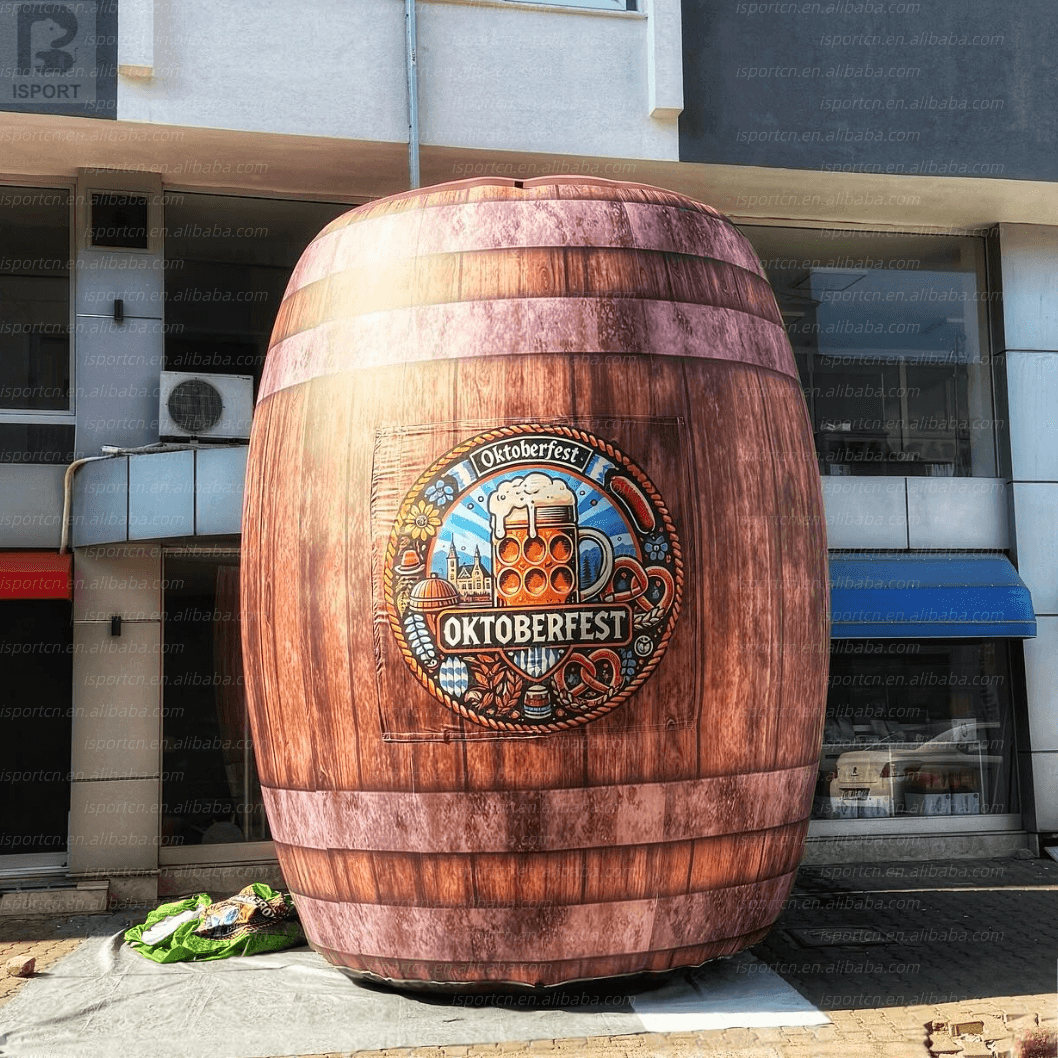 Giant Inflatable Wine Barrel with LED Lighting