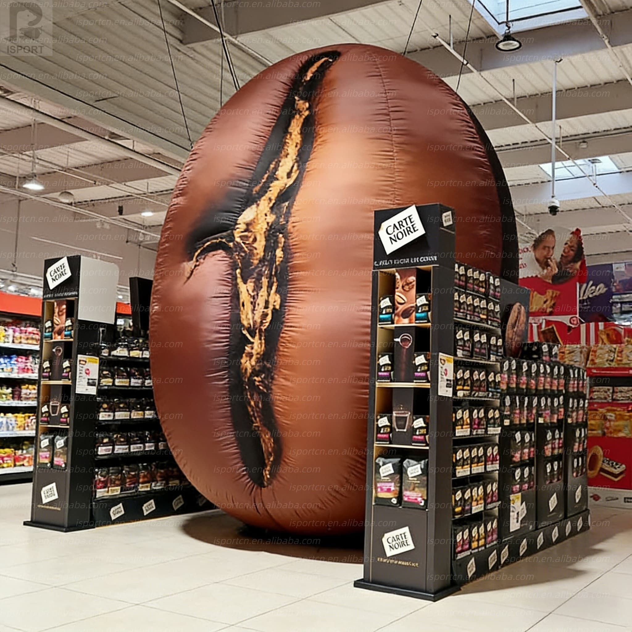 Giant Inflatable Coffee Bean with LED Lighting