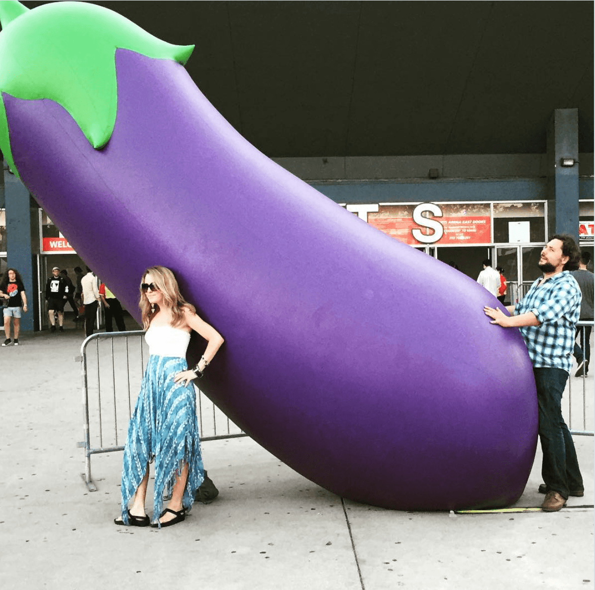 Giant Inflatable Eggplant with LED Lighting for Events
