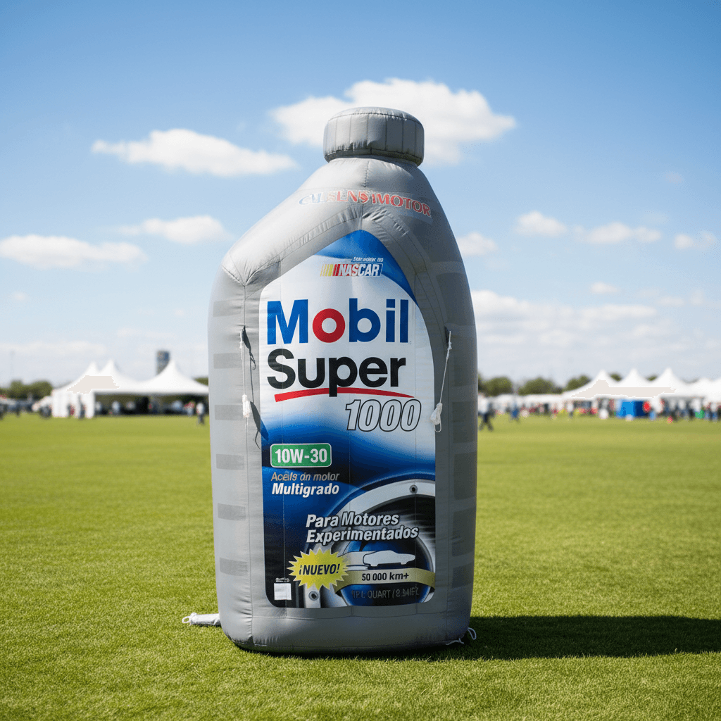 Giant Inflatable Oil Bottle with LED Lights for Auto Shows