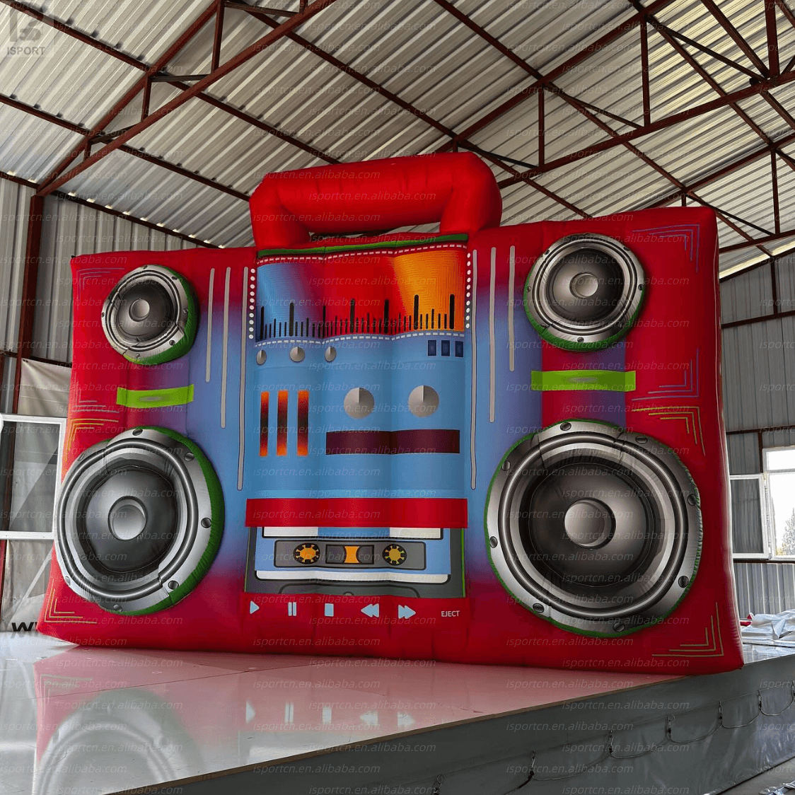 Giant Inflatable Boombox with LED Lights for Events