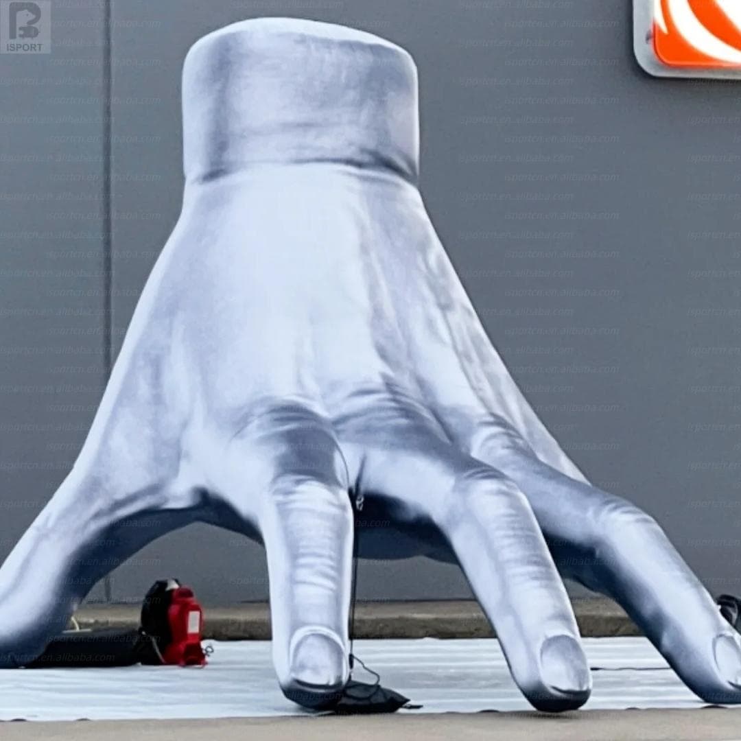 Giant LED Inflatable Silver Hand Prop for Concerts & Events