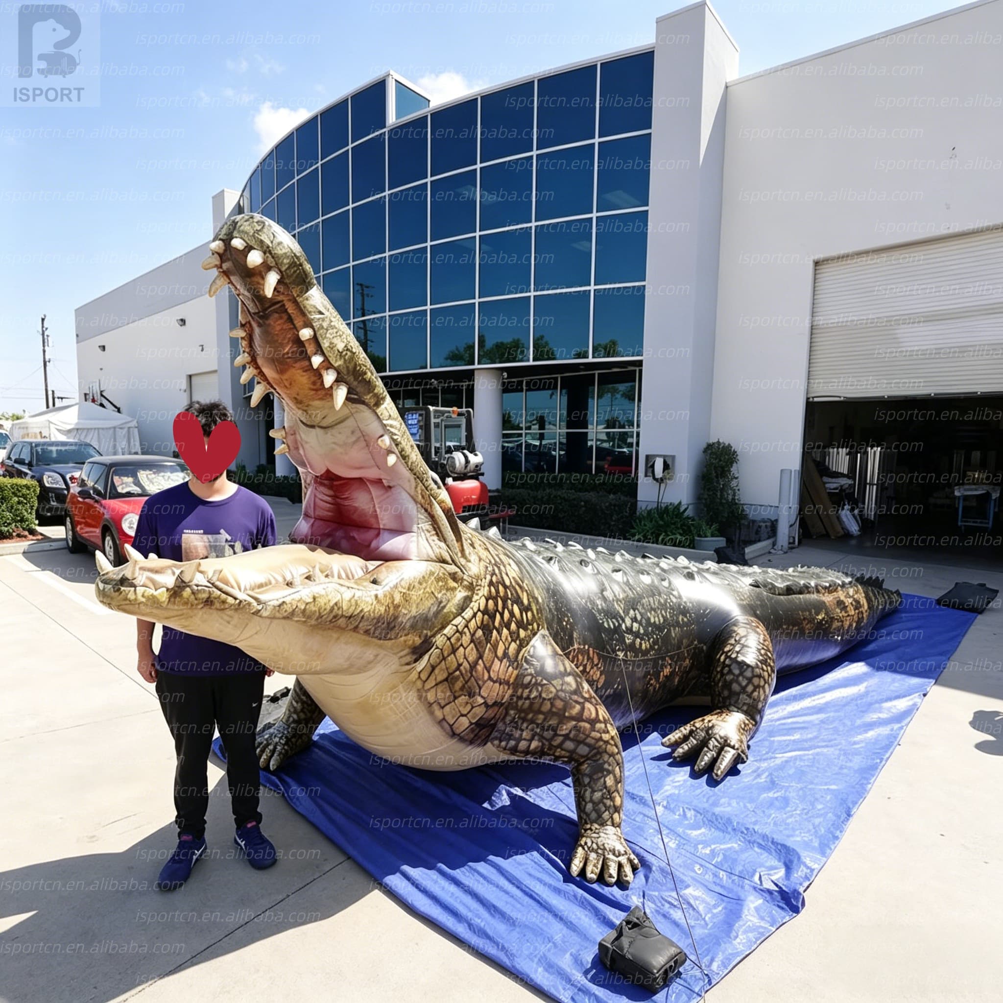 Giant LED Glowing Inflatable Crocodile for Events & Advertising