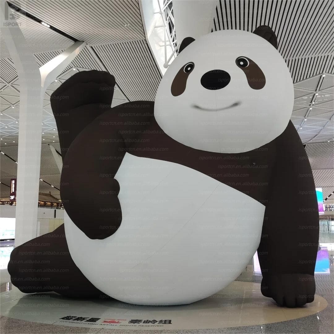 Giant LED Lighted Inflatable Panda for Landmarks and Events