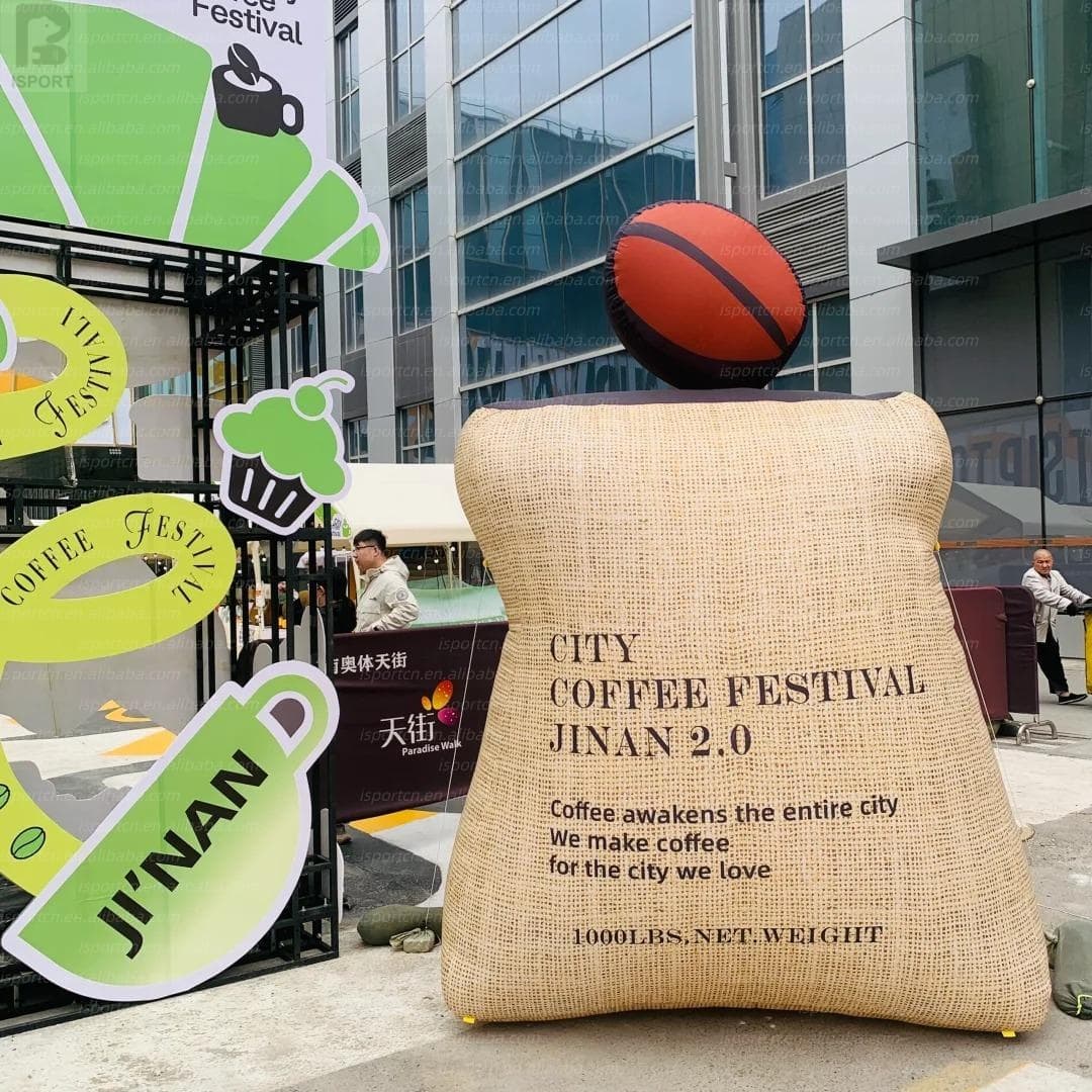 Giant Inflatable Coffee Bag Replica for Events and Promotions