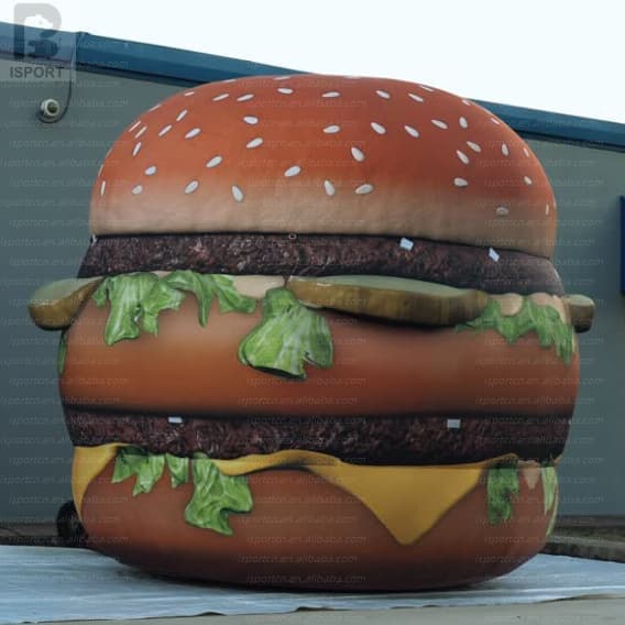 Giant LED Inflatable Burger with Custom Logo