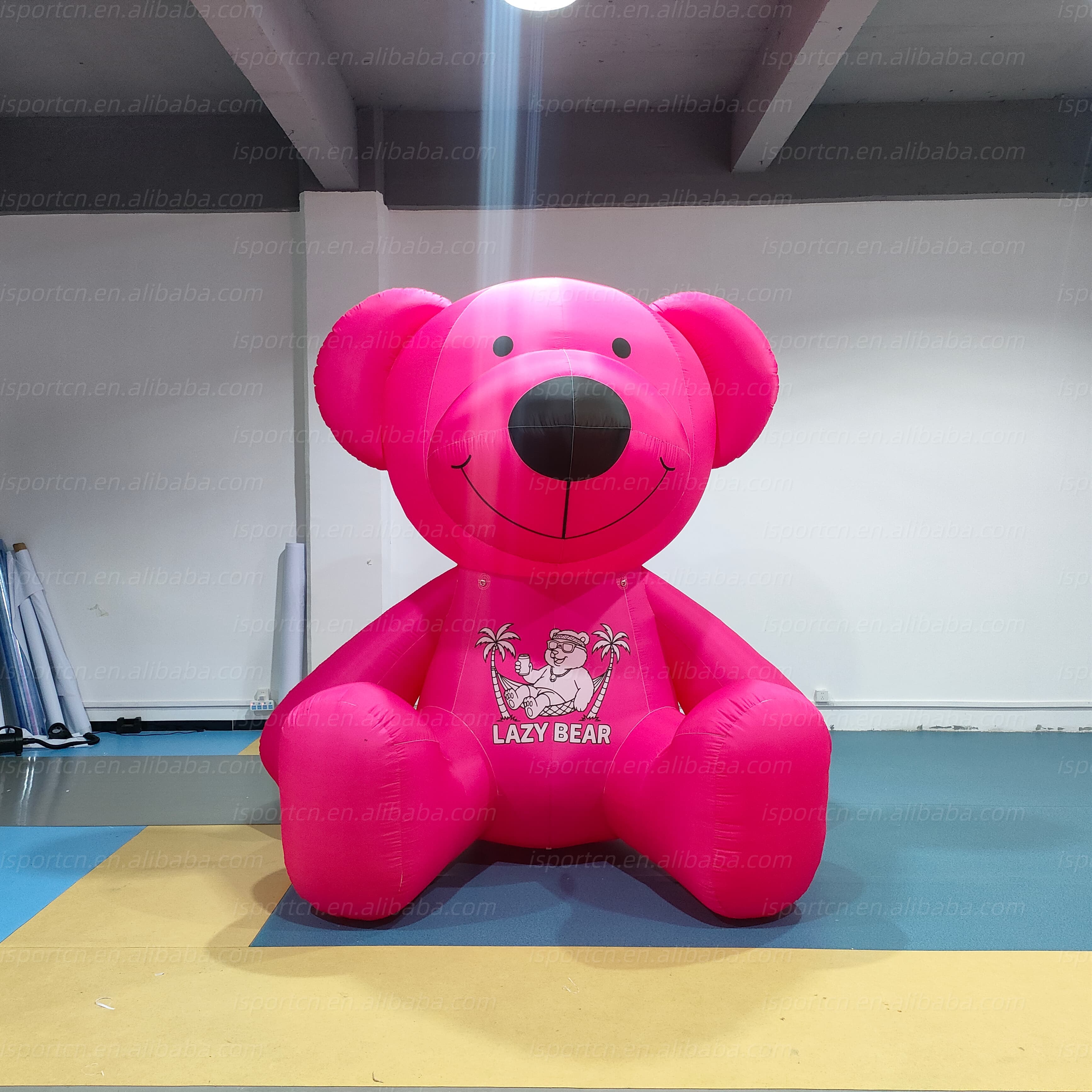 Giant Inflatable Pink Teddy Bear Mascot for Outdoor Advertising