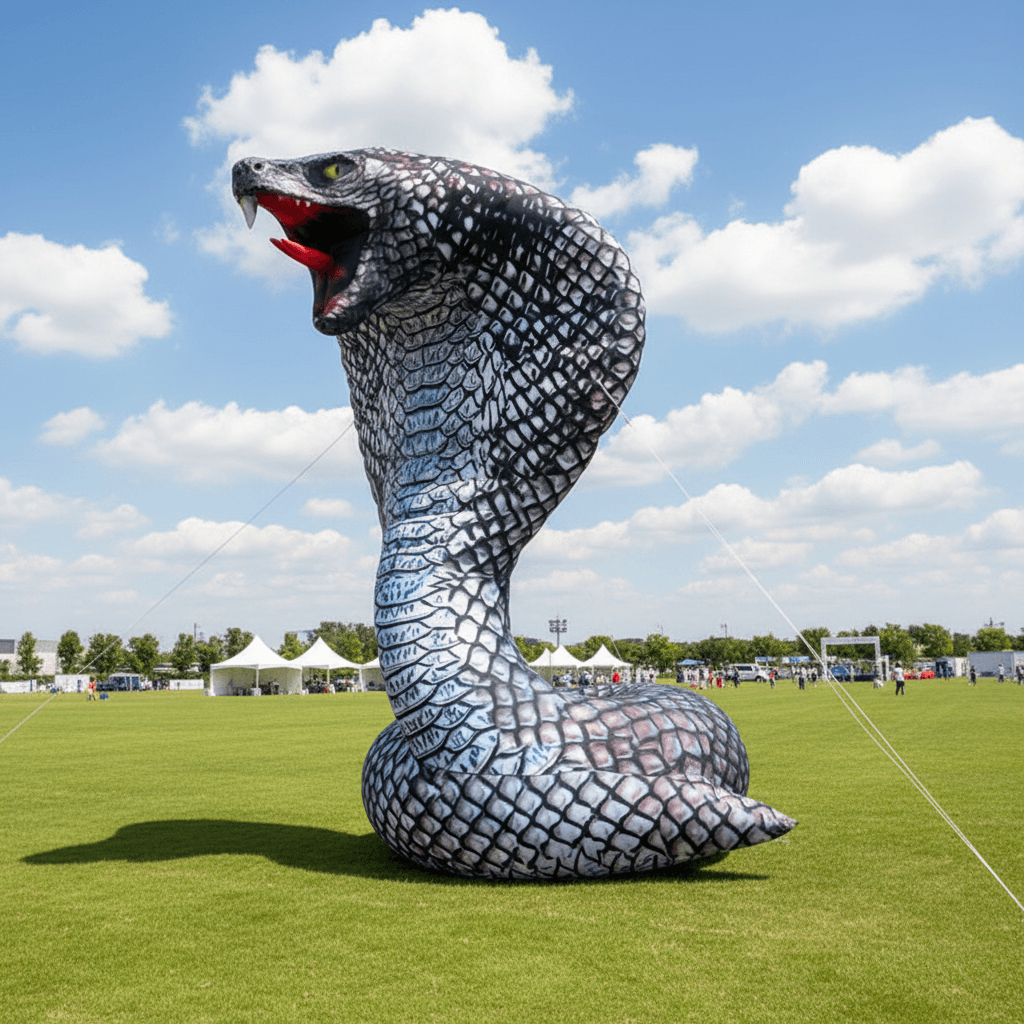 Giant Inflatable Cobra Snake Decor for Events and Promotions